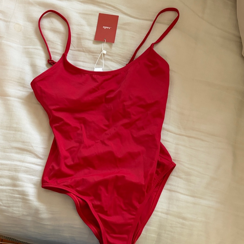 Andie One-Piece Swimsuit in Red